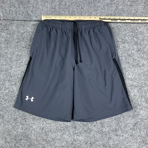 Under Armour Shorts Mens Size M Gray HeatGear Athletic Drawstring Lightweight - Picture 1 of 8